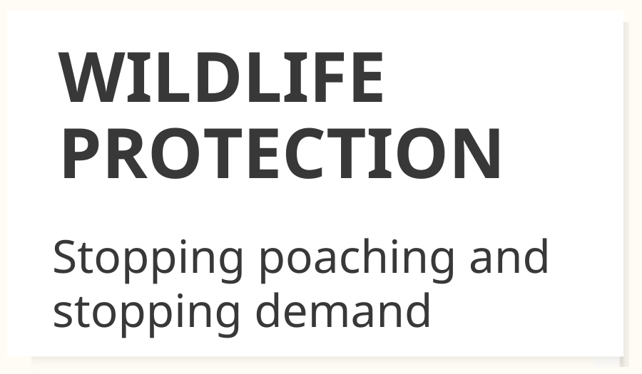 Wildlife Protection navigation tile